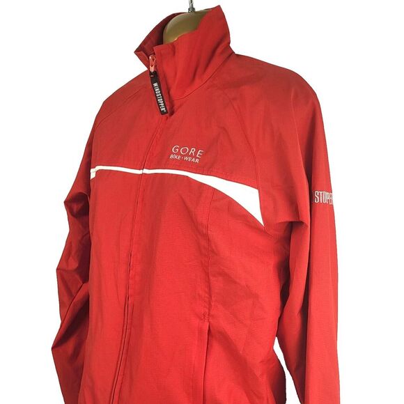 NEW Gore Bike Wear WINDSTOPPER Small Red Jacket Full Zip Cycle White Gray Black - Picture 4 of 15